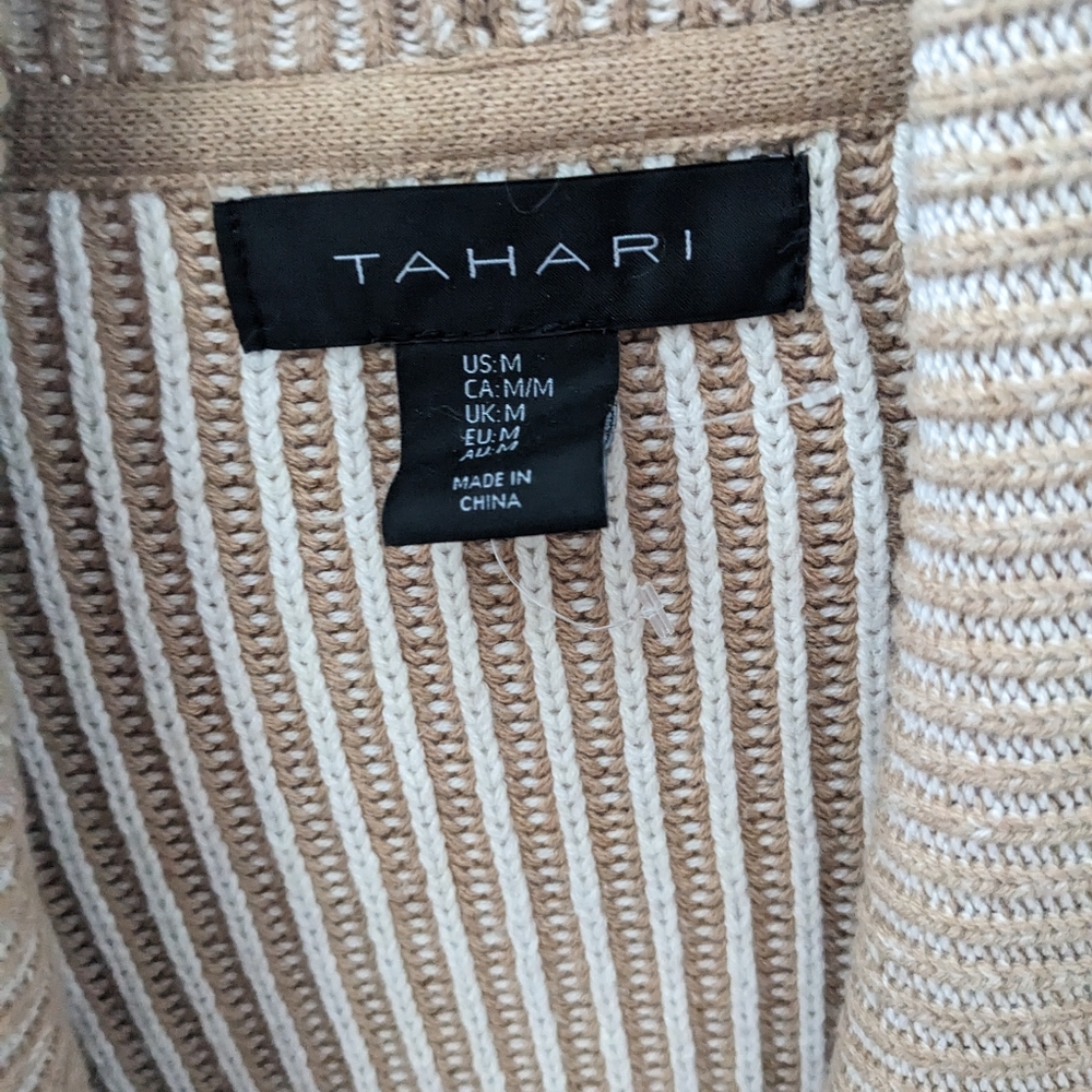 Tahari Light Brown Cardigan
